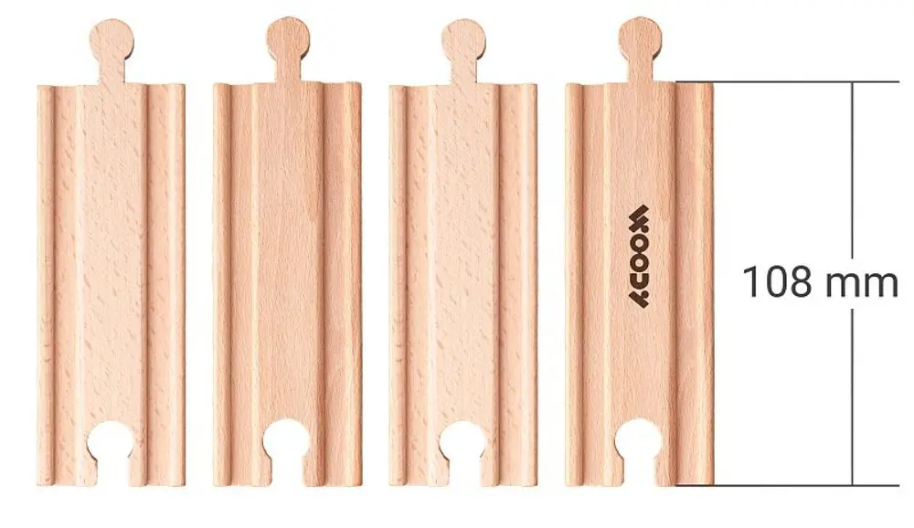 Woody Rovné kolejnice krátké, 4ks