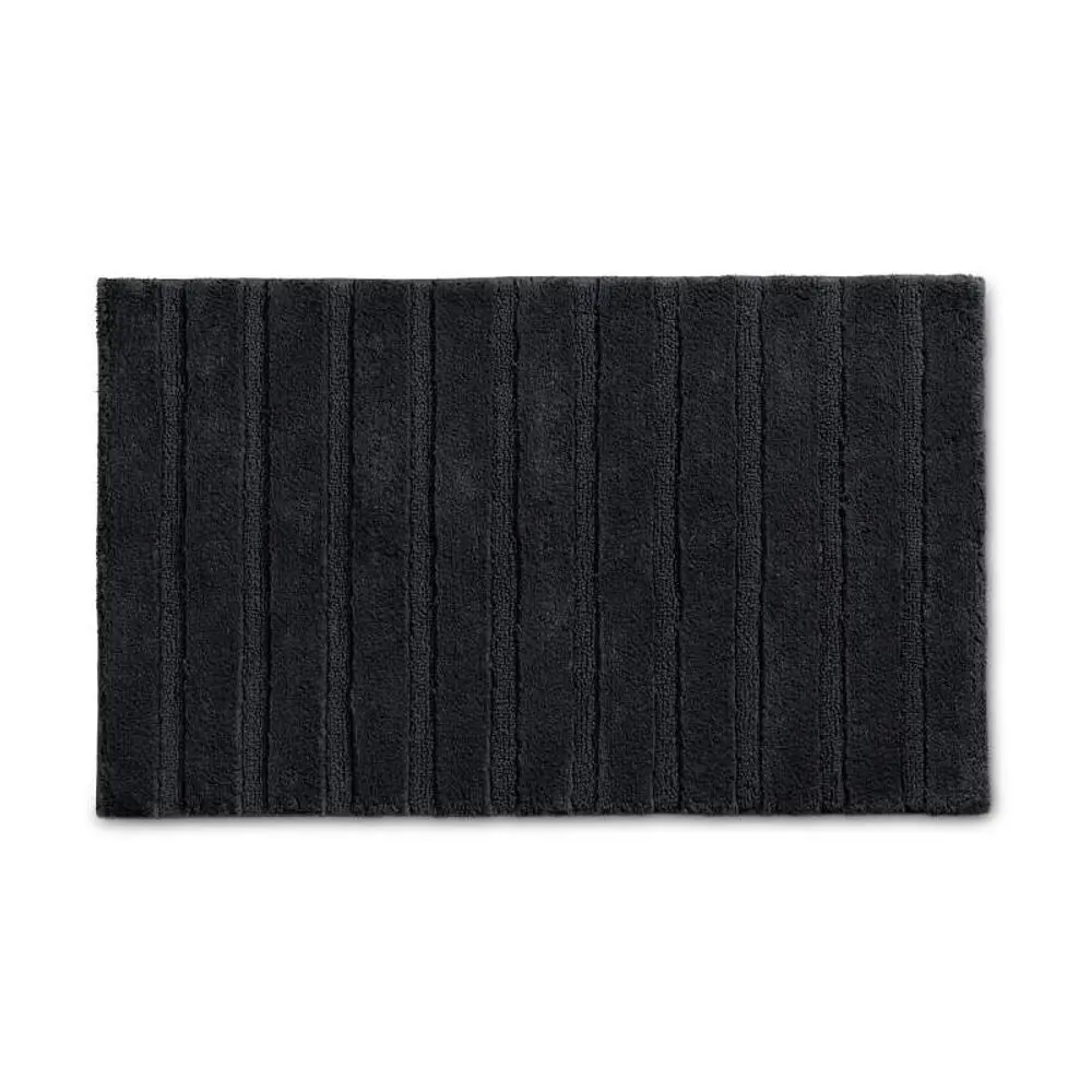 KELA Koupelnová předložka Megan 100% bavlna černá 80x50x1,6cm KL-24713