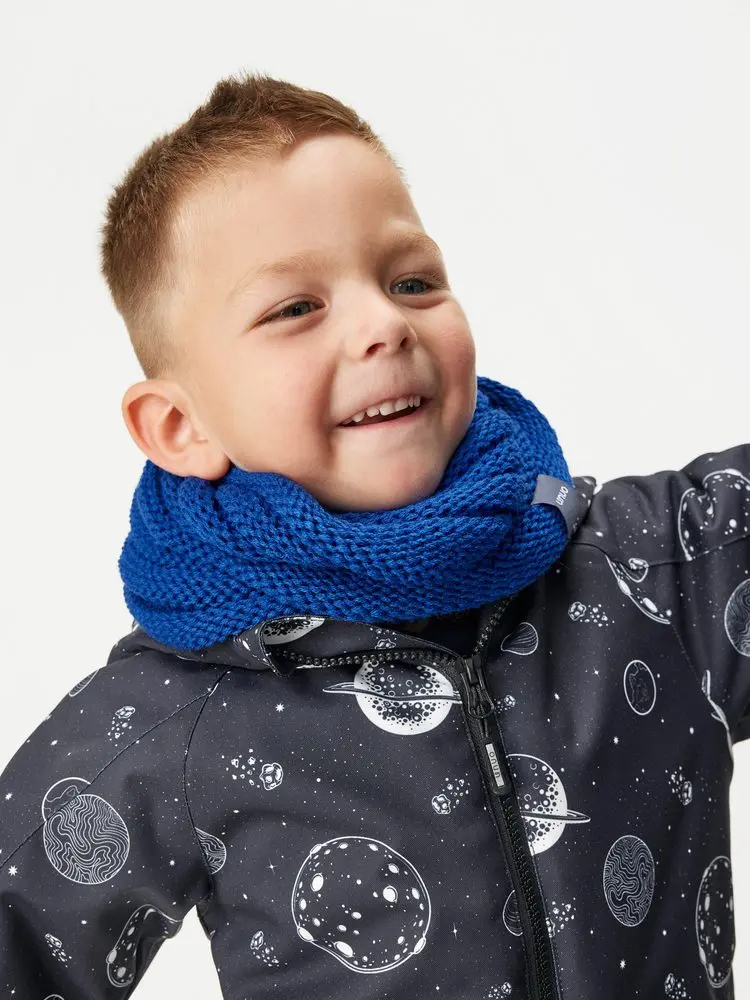 Nákrčník pletený Wrap, Sytě modrá - UNI