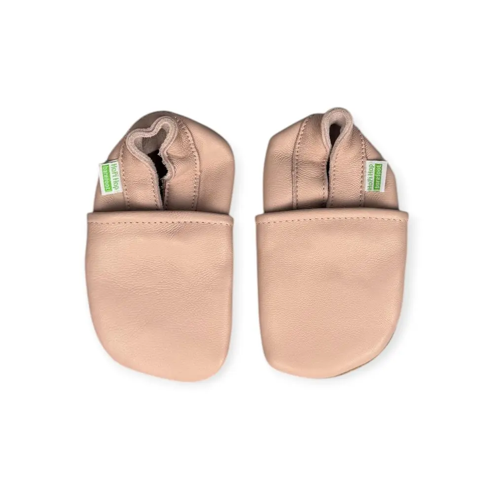 Hopi Hop Barefoot kožené capáčky - světle růžová - M