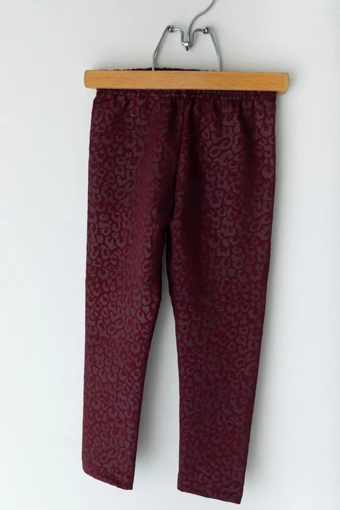 Lily Grey Thermo Legíny Lily Grey leopard Dark Red - 98