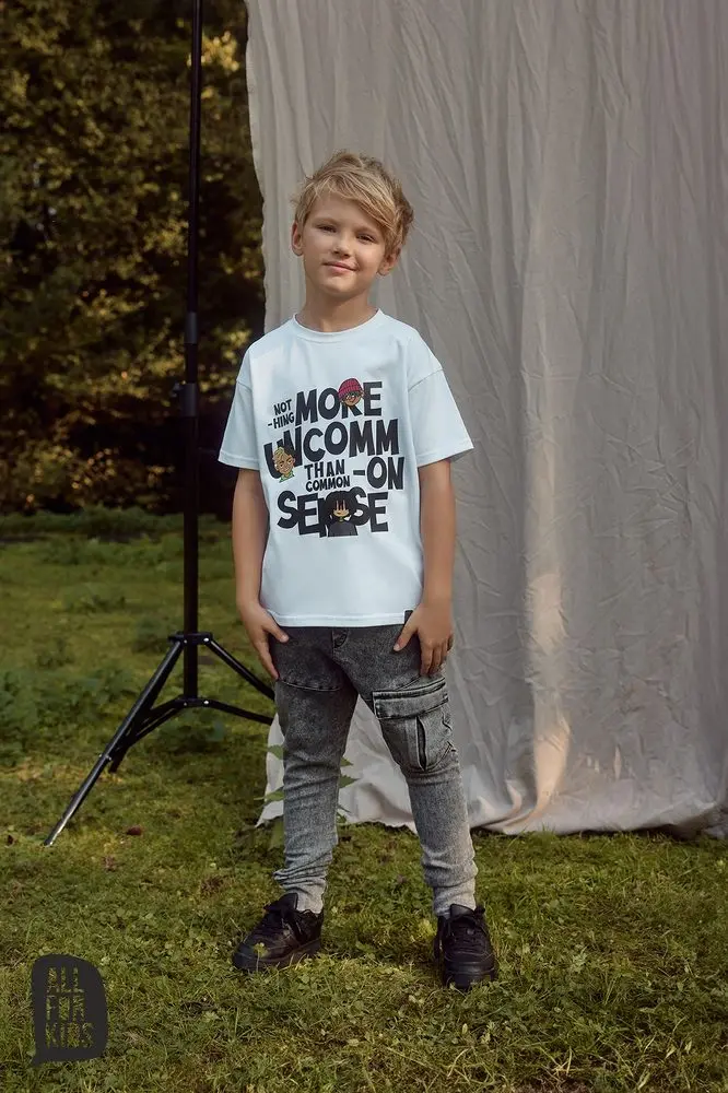 All for kids Chlapecké kalhoty BAGGY šedé - 104/110