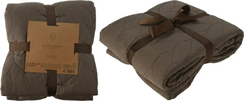 HOMESTYLING Deka prošívaná 200 x 220 cm PREMIUM hnědá KO-HZ1011970