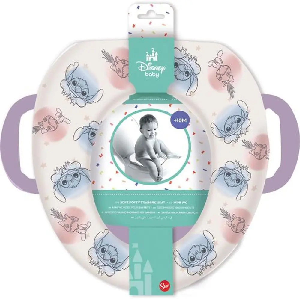STOR Měkké sedátko na WC s držadly STITCH