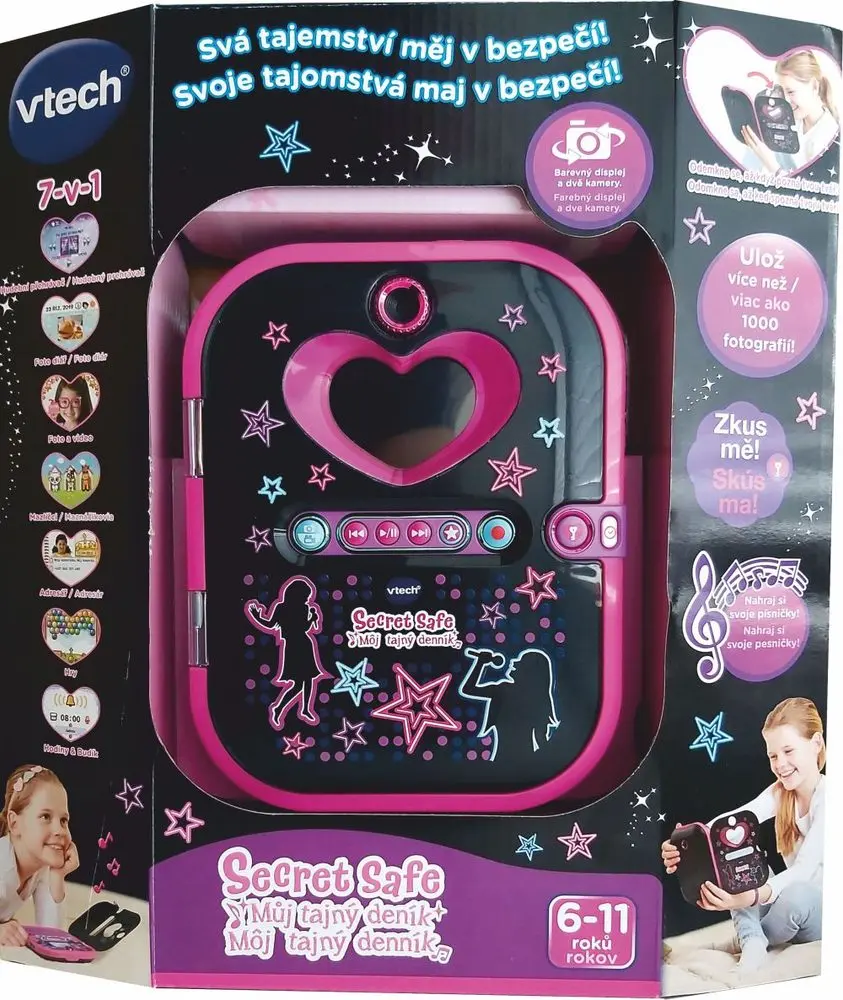 Vtech Kidi Secret Safe Můj tajný deník černý CZ