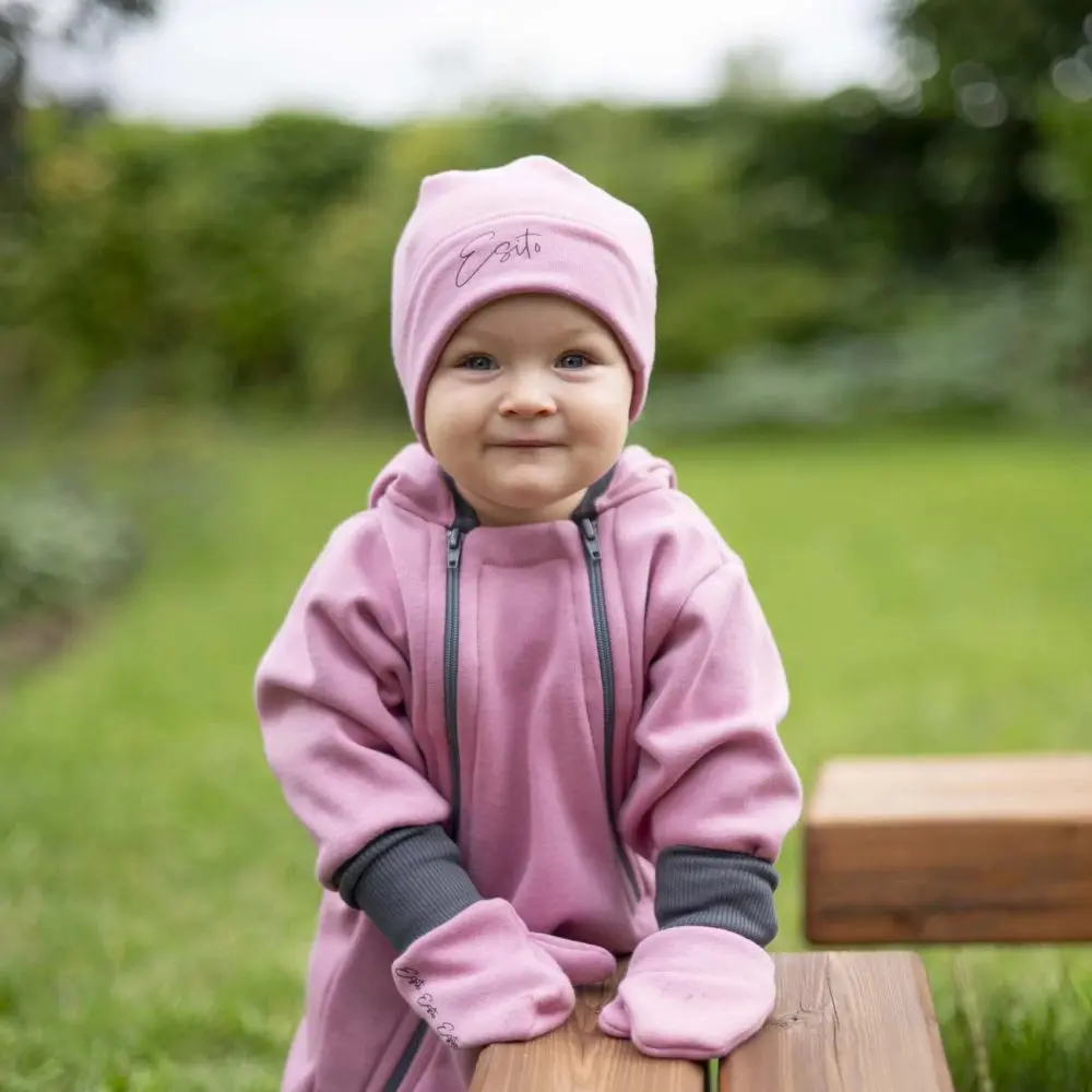 ESITO Teplákový overal rostoucí Warmkeeper Cyclamen pink - 68 - 74 / růžová -