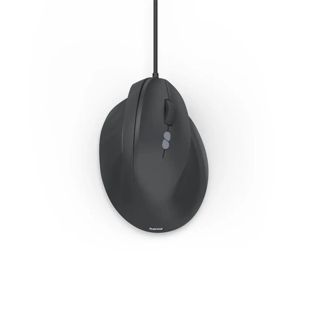 Hama vertikální ergonomická kabelová myš ECM-500R, pro praváky, černá