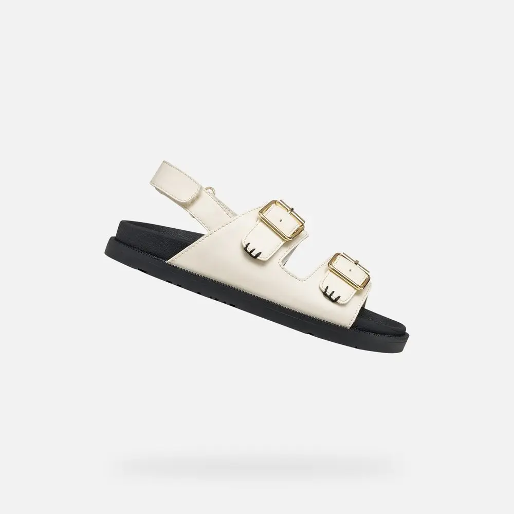 Smetanové dívčí sandály Geox Sandal Foammentera - 36