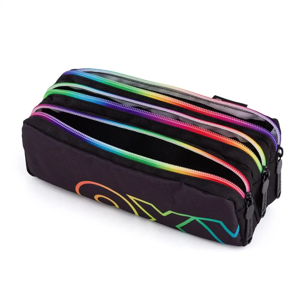 Pouzdro etue 3 zipy Rainbow