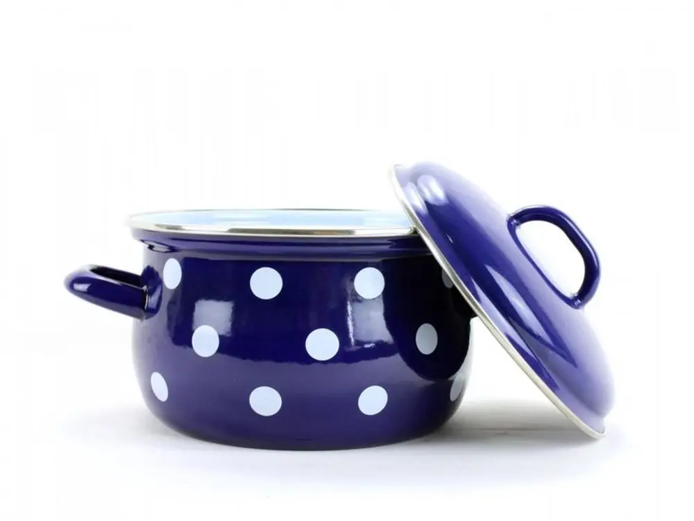 BELIS - Rendlík a poklice 16cm modrý puntík