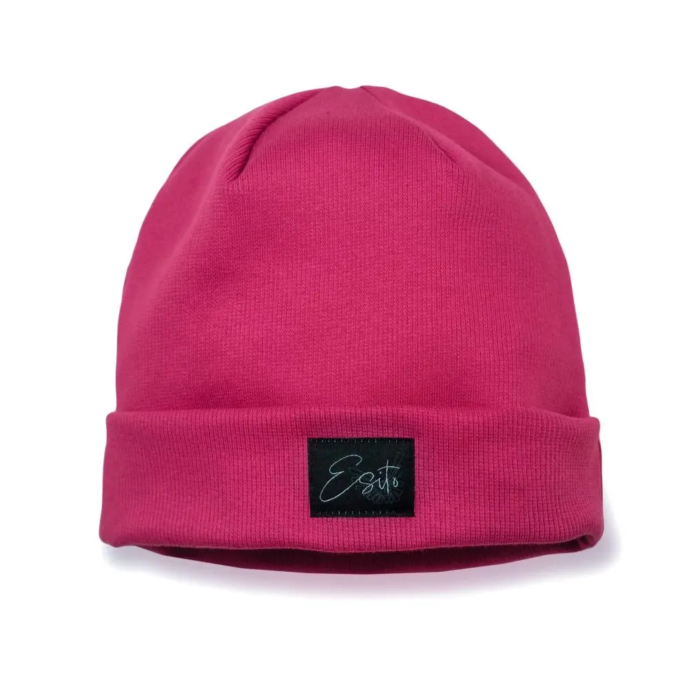 ESITO Žebrovaná čepice rolled up Color HOT pink - růžová / 36 -