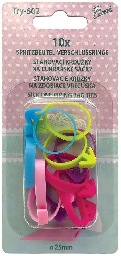 kroužek stahovací 10ks na cukr.sáčky TR-602, silikon
