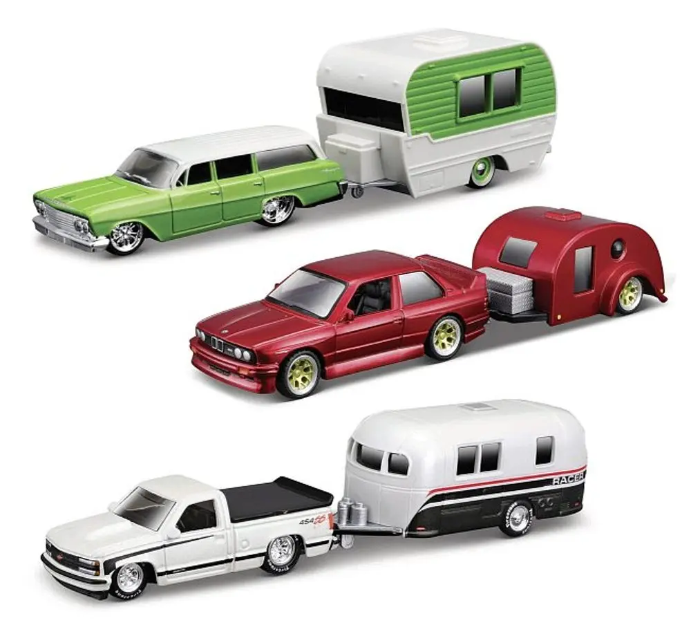 Maisto Design Tow & Go 1962 Chevrolet Biscayne Wagon Classic Craft 1:64