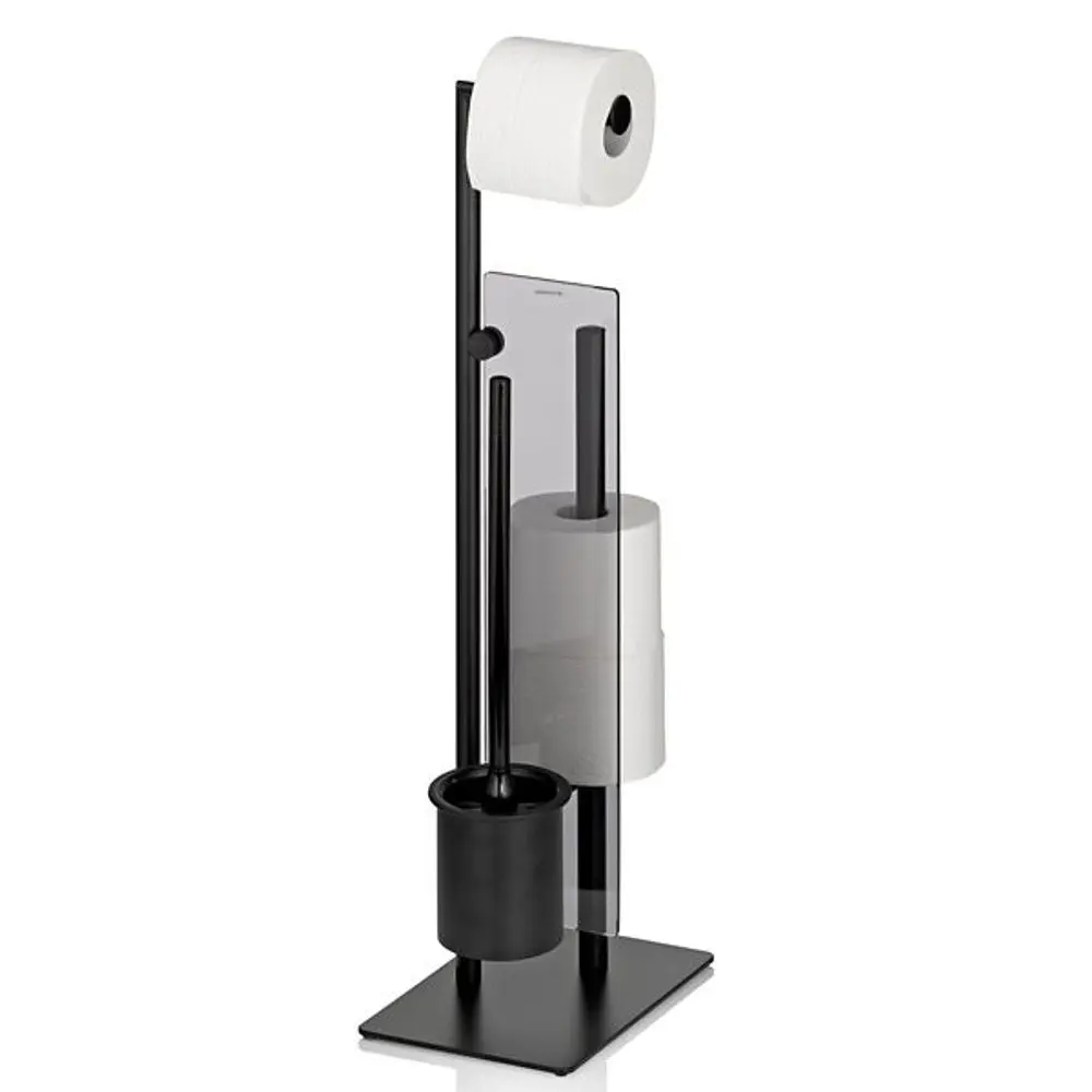 KELA WC sada STYLE s držákem náhradní role černá 26x18x71cm KL-22499