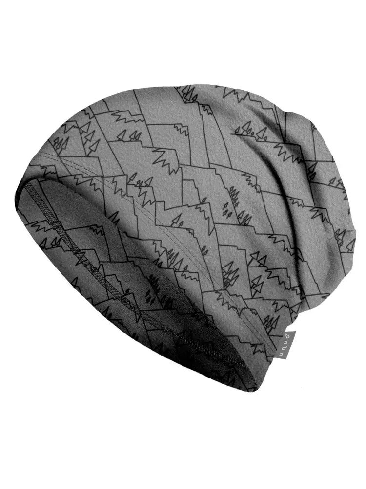 Unuo, Dětská čepice fleecová spadená, Hory - M (49-52 cm) - 3-6 let