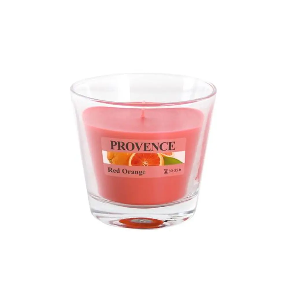 Provence SVÍČKA VE SKLE 140G, ČERVENÝ POMERANČ