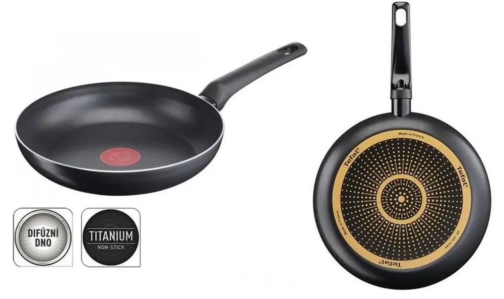 pánev d28 SIMPLE COOK, titan, černá, TEFAL