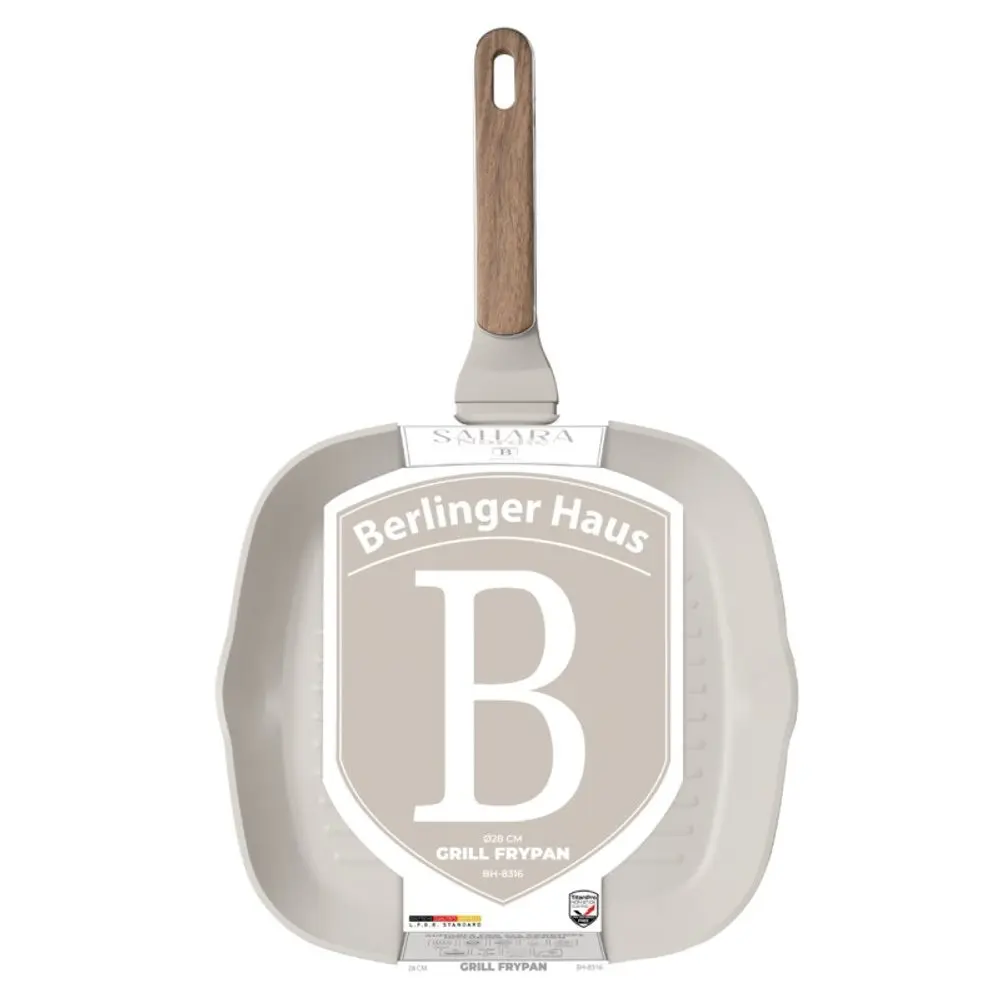 BERLINGERHAUS Grilovací pánev s titanovým povrchem 28 cm Sahara Nordic Collection BH-8316