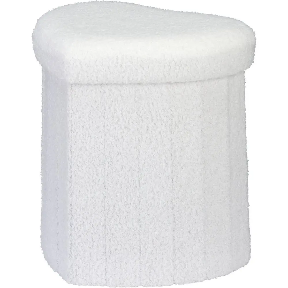 H & S COLLECTION Taburet s úložným prostorem srdce 34 × 28 × 35 cm bílá KO-NBD300130bila