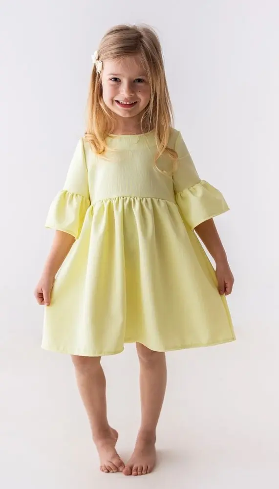 Lily Grey Dívčí slavnostní boho šaty žluté