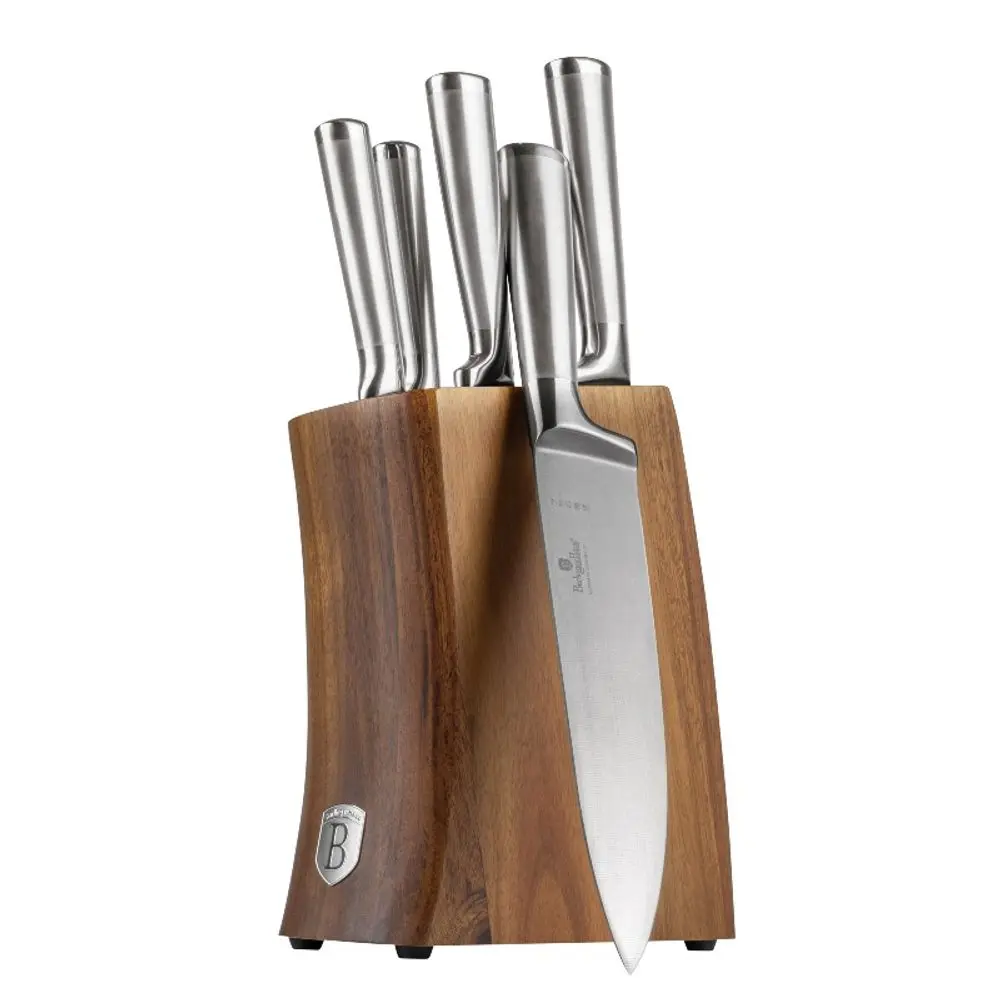 BERLINGERHAUS Sada nožů se stojanem z akátového dřeva 6 ks Stainless steel BH-3124