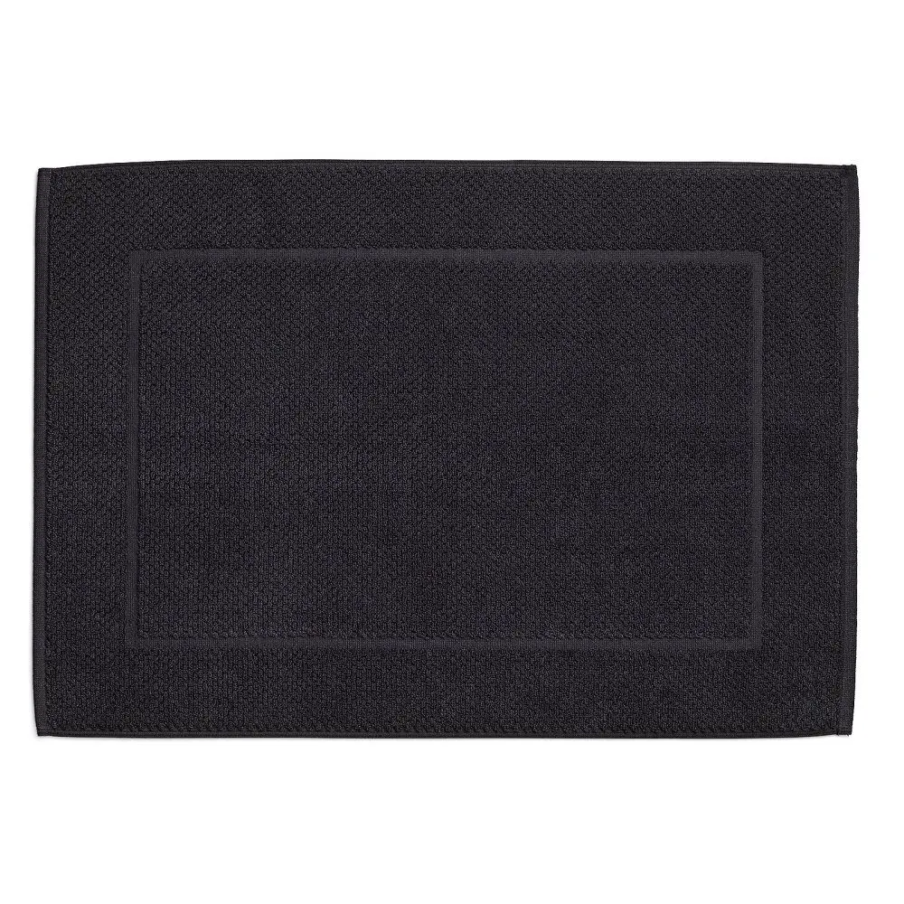 KELA Koupelnová předložka LAVINIA 100% organická bavlna černá 50x70 cm KL-23909