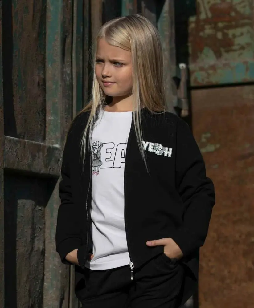 Dívčí mikina BEAR BLACK - 104/110