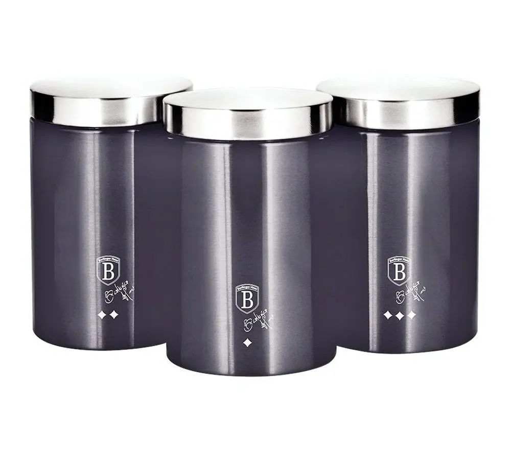 BERLINGERHAUS Dóza na potraviny sada 3 ks Carbon PRO Line BH-6718