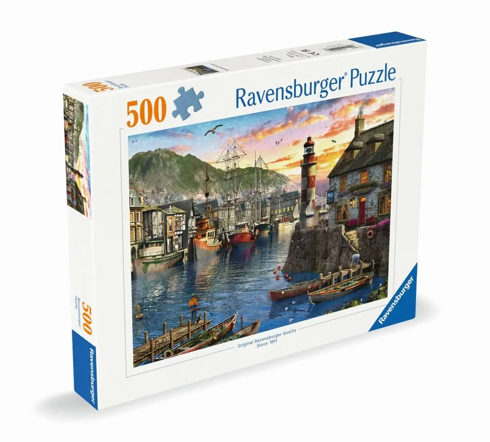 RAVENSBURGER Puzzle Východ slunce v přístavu 500 dílků 132726