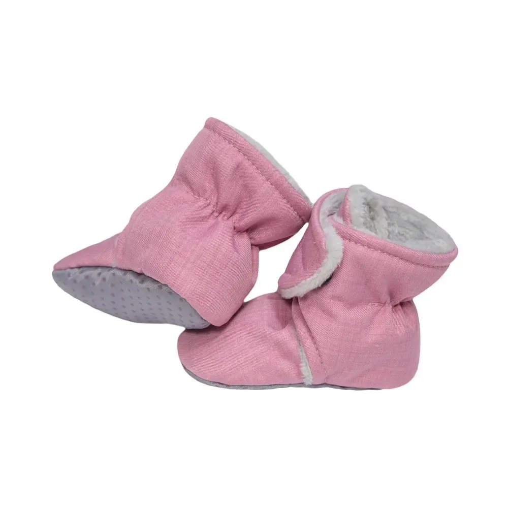 ESITO Capáčky barefoot Softshell Lamb Antique pink - růžová / 2 - délka stélky: 12 cm - 1 - délka stélky: 11 cm růžová
