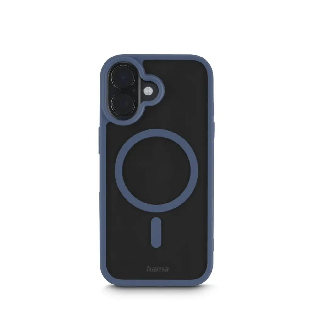 Hama Frame Protect, kryt pro Apple iPhone 17, magnetický, průhledný/modrý