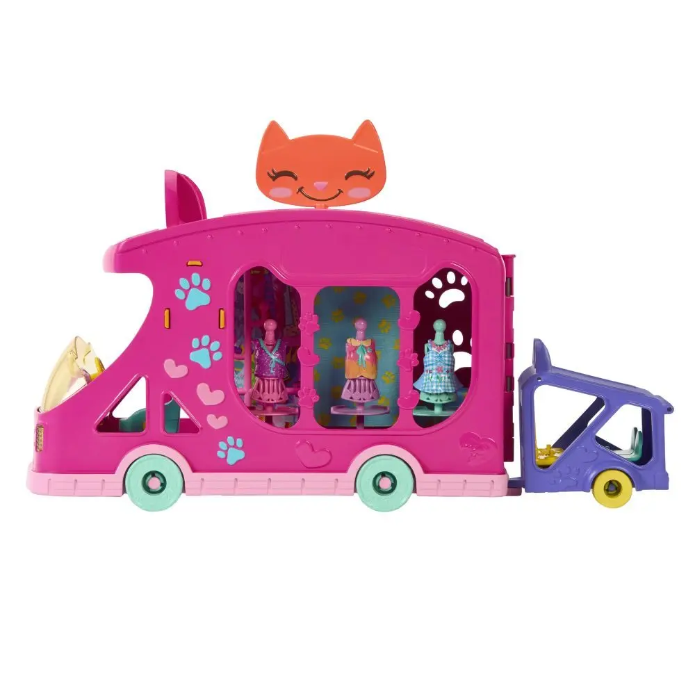 Mattel Enchantimals Mobilní módní studio Set + Kitten panenka