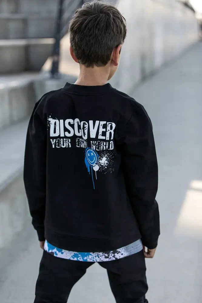 All for kids chlapecká mikina DISCOVER BLACK