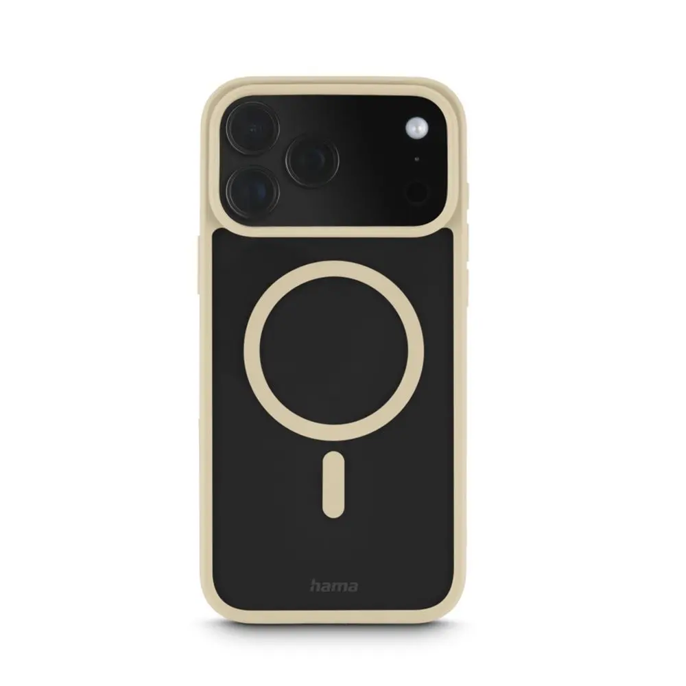 Hama Frame Protect, kryt pro Apple iPhone 17 Pro Max, magnetický, průhledný/béžový