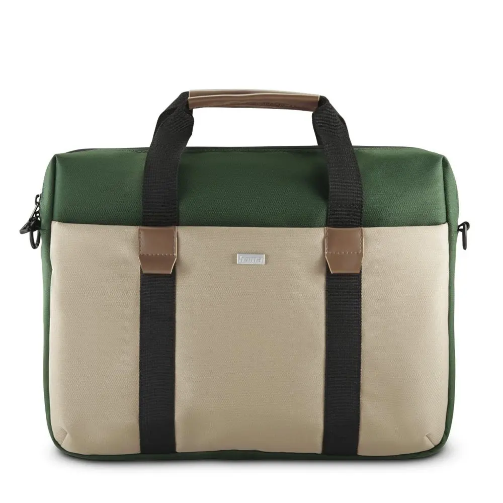 Hama Silvan, brašna na notebook, pro 34-36 cm (13,3-14,1"), recyklovaný polyester, béžová/zelená