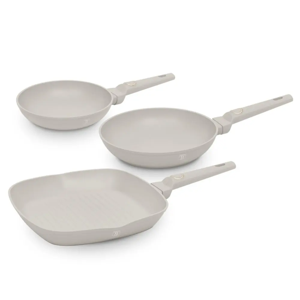 BERLINGERHAUS Sada pánví s titanovým povrchem 3 ks Sahara Collection steak BH-8079