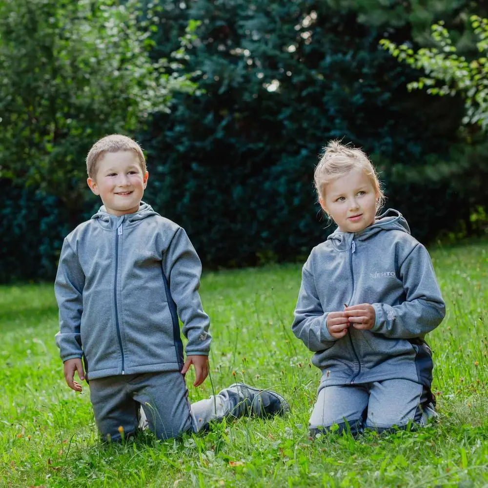 ESITO Dětská softshellová bunda DUO - 110 šedá