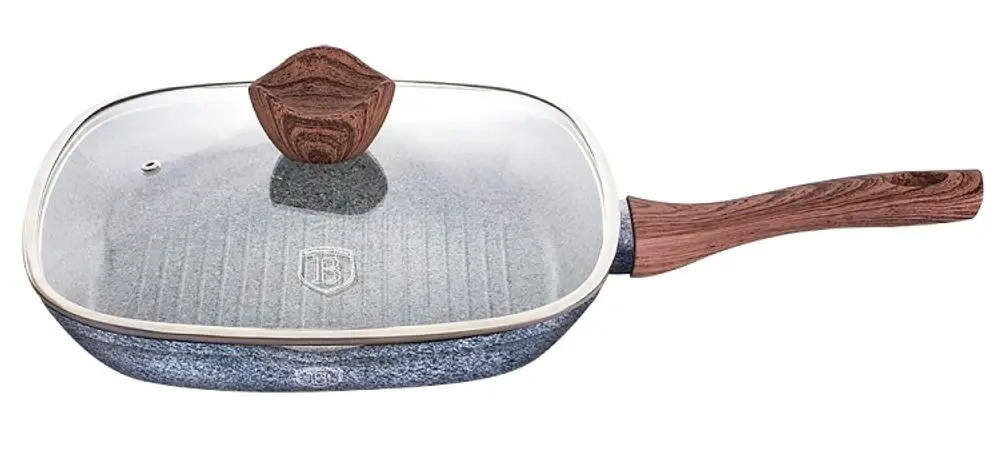BERLINGERHAUS Pánev grilovací s poklicí a mramorovým povrchem 28 cm Forest Line BH-1599