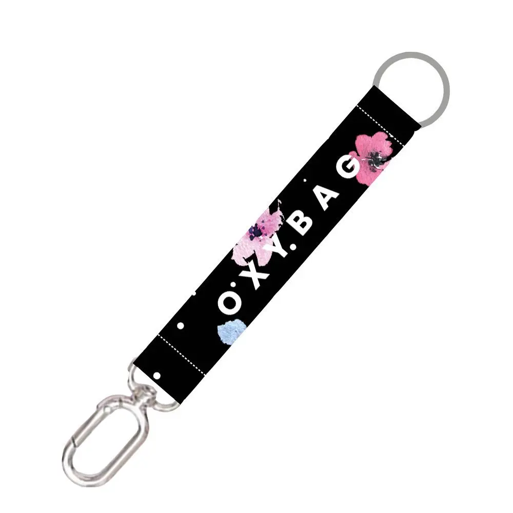 Krátká klíčenka s karabinkou Flowers