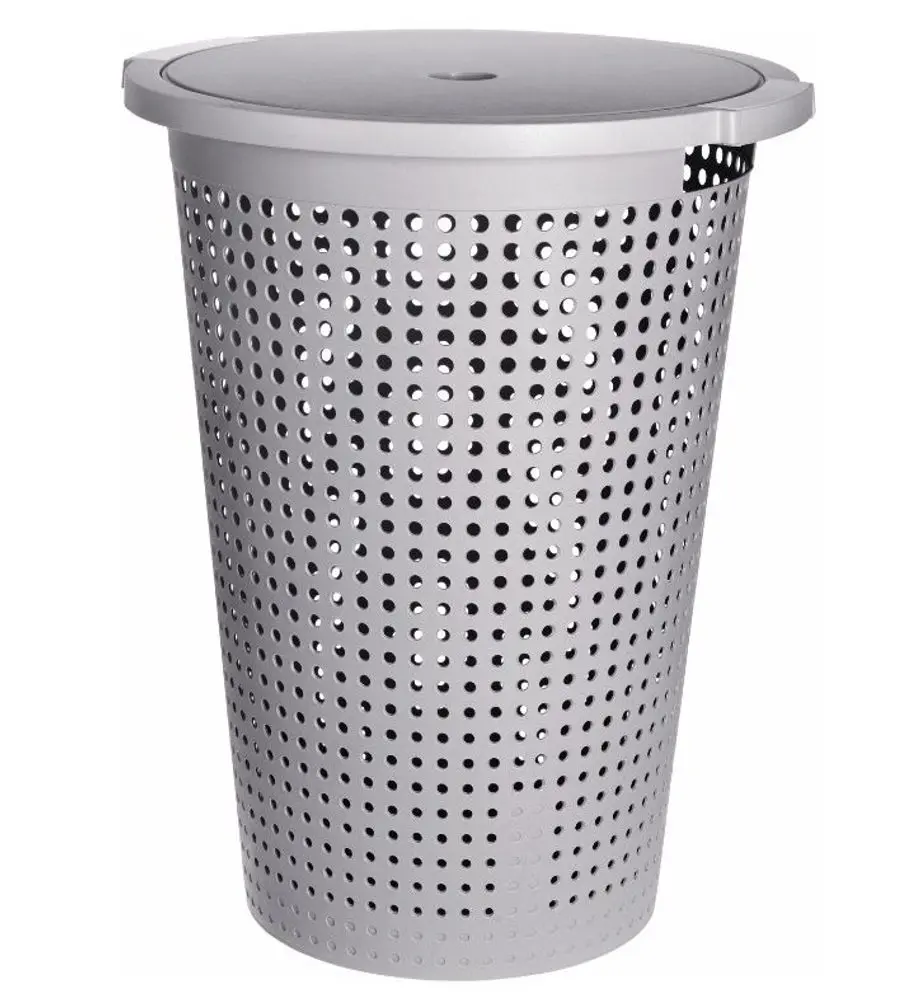 EXCELLENT HOUSEWARE Koš na prádlo s víkem 35 l 40 x 52 cm šedý KO-Y54231170seda