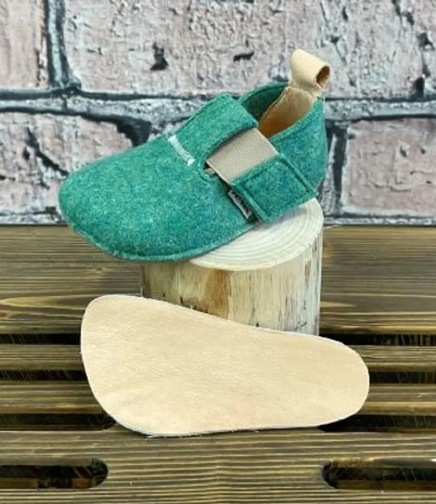 Pegres filcové přezůvky barefoot BF05U - zelené