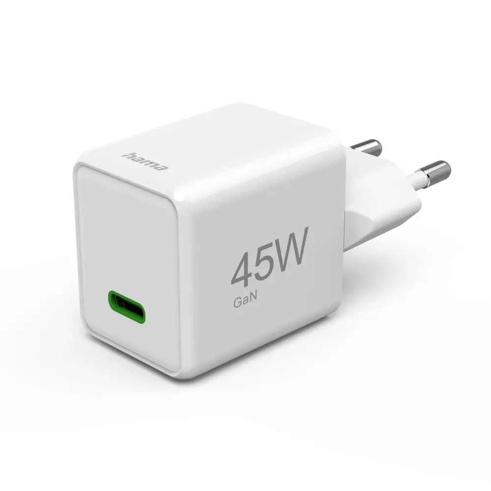 Hama rychlá USB nabíječka, USB-C PD/QC 45 W, super-mini