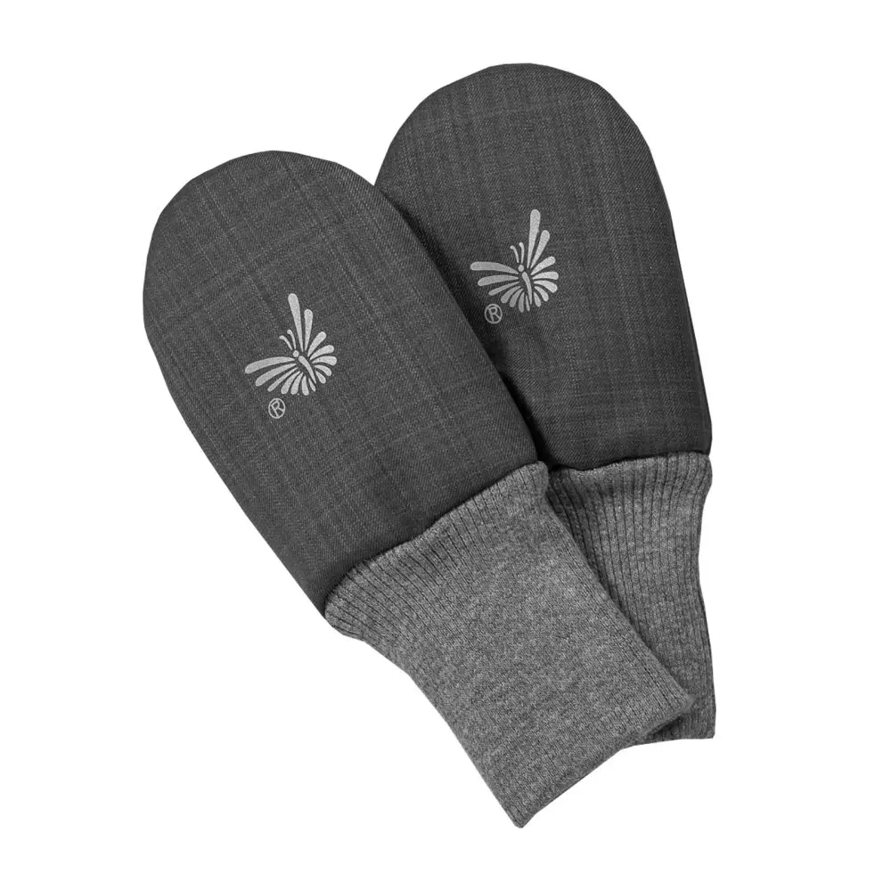 ESITO Zimní bezpalcové rukavice softshell s beránkem Grey - šedá - 74 - 80 šedá