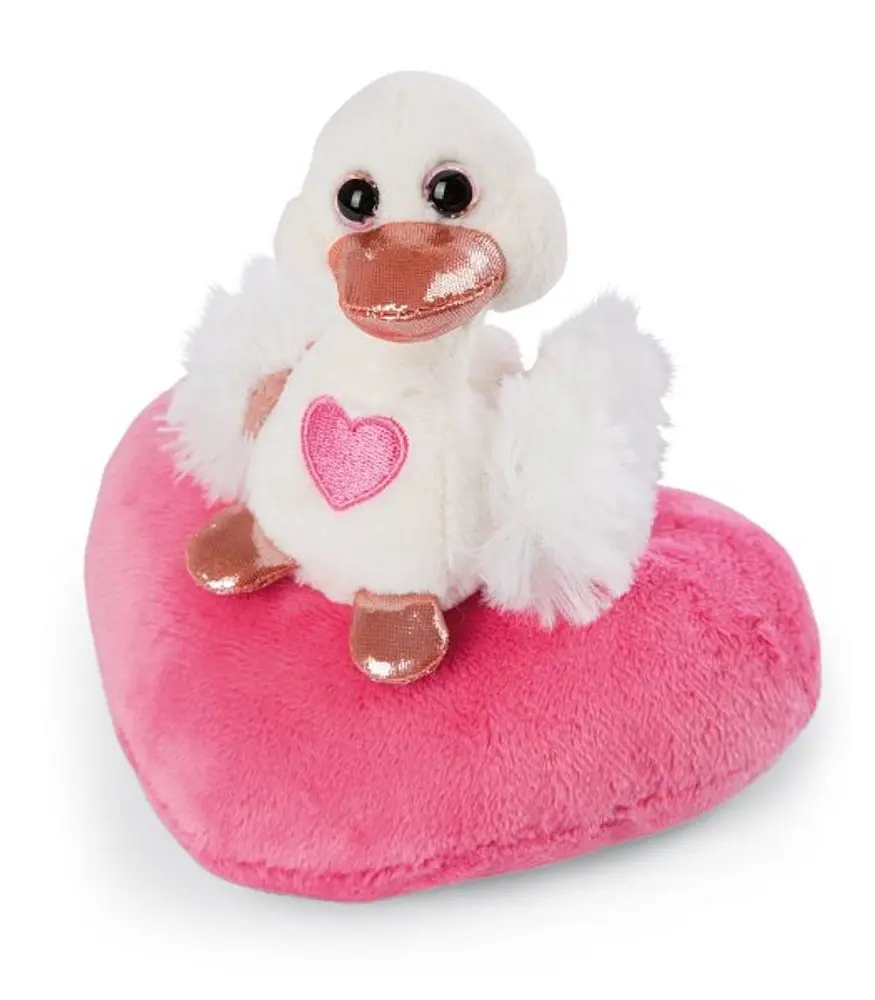 NICI plyšák Love Bílá labuť se srdíčkem 10 cm
