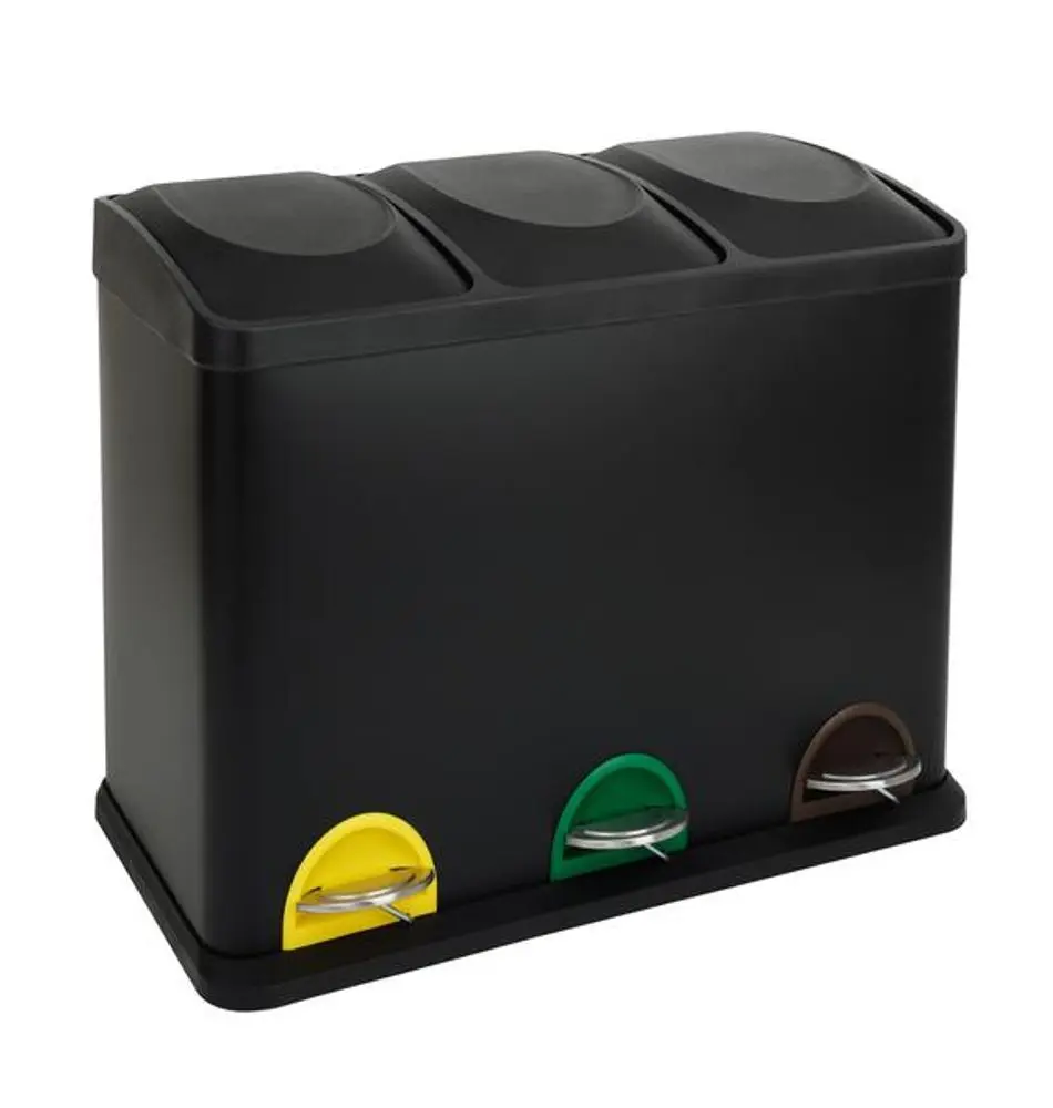 TORO KOŠ NA TŘÍDĚNÝ ODPAD, NEREZ ČERNÝ,45L,60,5X34X48,5