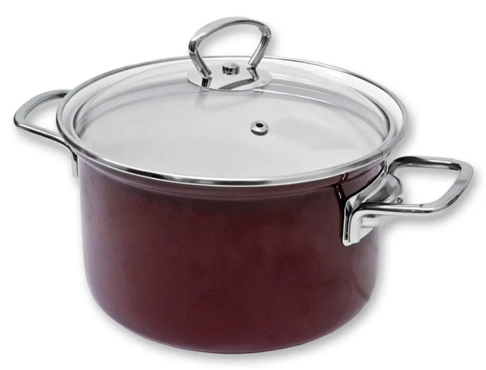 BELIS - Hrnec + sklenená poklice ECO-CERAM 24cm/6,1l