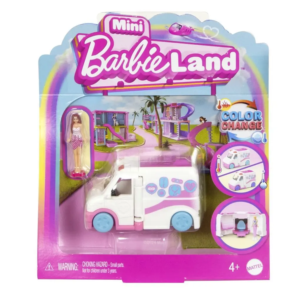 Mattel Barbie Mini Barbieland dopravní prostředky klinika na kolech
