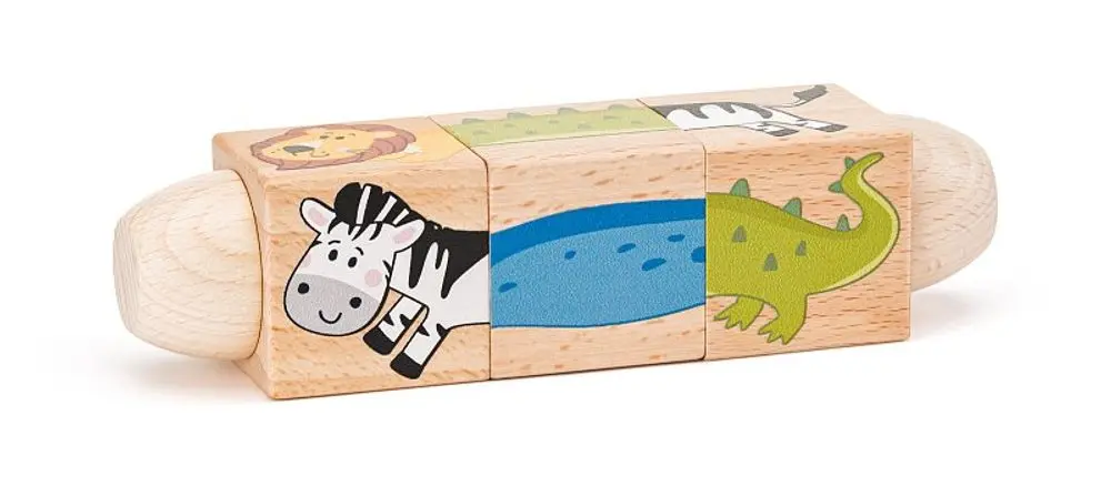 Hračka do ruky - Otáčecí kubus zvířátka (Woody)