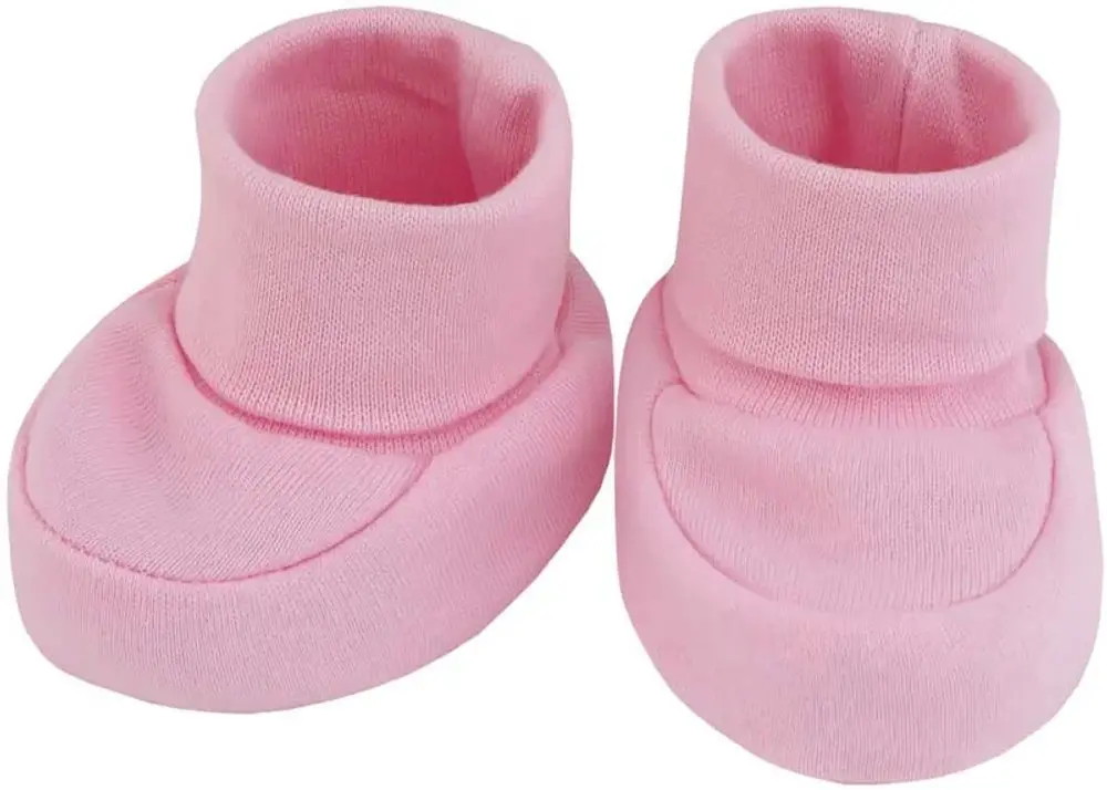 ESITO Kojenecké bačkůrky bavlna malé jednobarevné růžové - růžová - N - délka stélky: 8 cm růžová