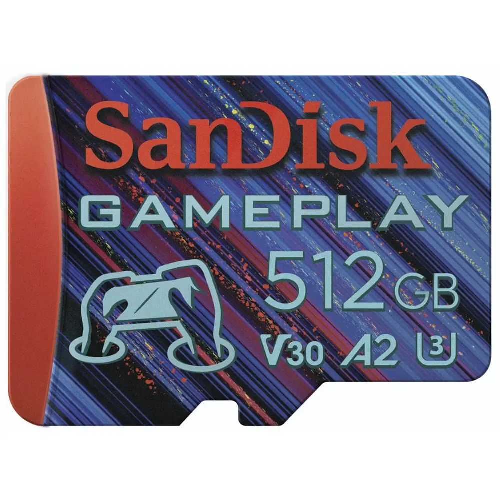SanDisk GamePlay microSDXC UHS-I Card, 512 GB Gaming microSDXC, 190 MB/s (čtení), 130 MB/s (zápis)